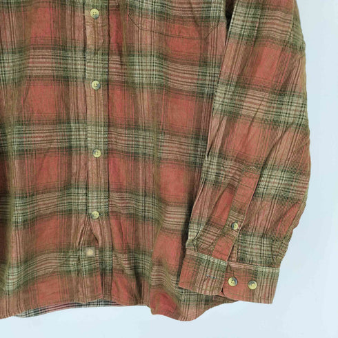 ザテリトリーアヘッド THE TERRITORY AHEAD コーデュロイチェック L/S BD シャツ メンズ import:XL