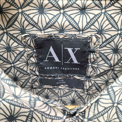 アルマーニエクスチェンジ ARMANI EXCHANGE slim 総柄 レギュラーカラーシャツ メンズ import:M