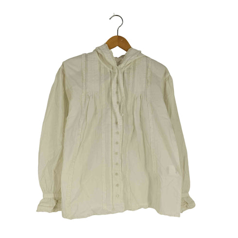 ピンクハウス PINK HOUSE FRILL LACE TUCK HOODED L/S SHIRT フリル レース タック フードシャツ レディース