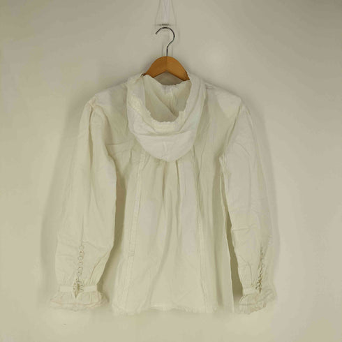 ピンクハウス PINK HOUSE FRILL LACE TUCK HOODED L/S SHIRT フリル レース タック フードシャツ レディース