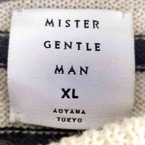 ミスタージェントルマン MR.GENTLEMAN ボーダー プルオーバーニット メンズ import:XL