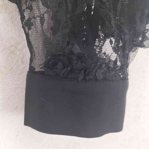 ザラ ZARA フラワーレースシースルーシャツ レディース import:XS