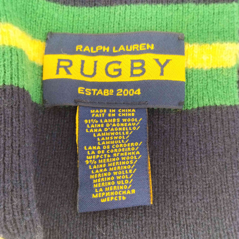 ラグビーラルフローレン Rugby Ralph Lauren ウール混 ボーダーマフラー メンズ
