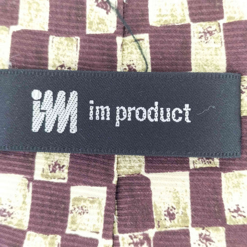 アイムプロダクトイッセイミヤケ im product ISSEY MIYAKE タイル柄 シルクネクタイ メンズ
