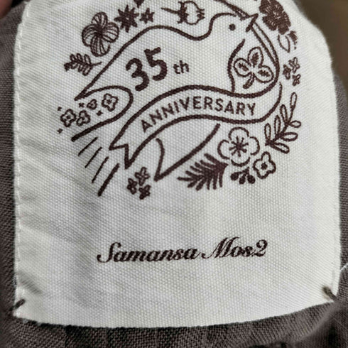 サマンサモスモス samansa Mos2 35ch Slowlinen 刺繍ブラウス レディース FREE