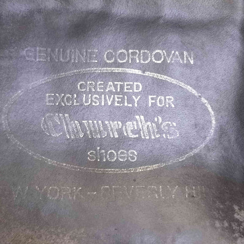 チャーチ churchs GENUINE CORDVAN ウィングチップ 内羽根 レザーシューズ メンズ 7 1/2