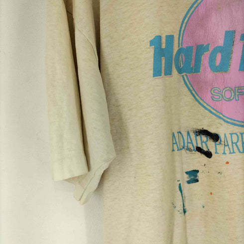 ヘインズ Hanes 80S USA製 HARD ROCKIN アドバタイジング Tシャツ メンズ import:XL