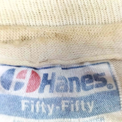 ヘインズ Hanes 80S USA製 HARD ROCKIN アドバタイジング Tシャツ メンズ import:XL