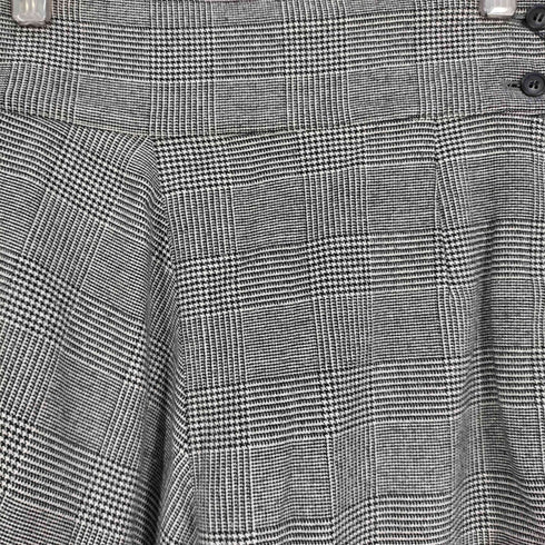 アイエスイッセイミヤケ I.S. ISSEY MIYAKE 80s グレンチェック柄 変形 ロングスカート レディース JPN:9号 9