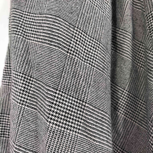アイエスイッセイミヤケ I.S. ISSEY MIYAKE 80s グレンチェック柄 変形 ロングスカート レディース JPN:9号 9