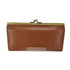paquet cuir veritable カードポケット ファスナー付き がま口 レザー製長財布 レディース