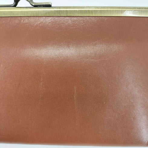 paquet cuir veritable カードポケット ファスナー付き がま口 レザー製長財布 レディース