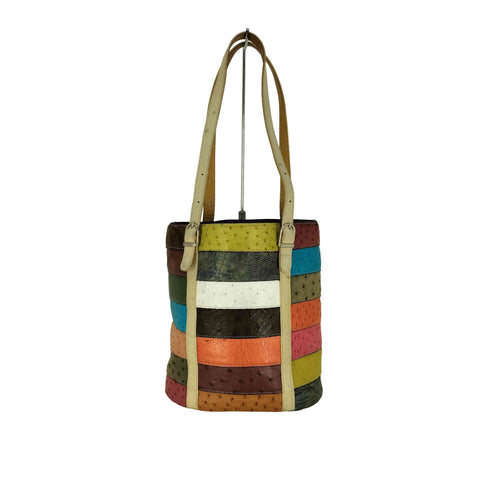 JRA マルチカラー オーストリッチ トートバッグ レディース