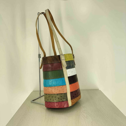 JRA マルチカラー オーストリッチ トートバッグ レディース