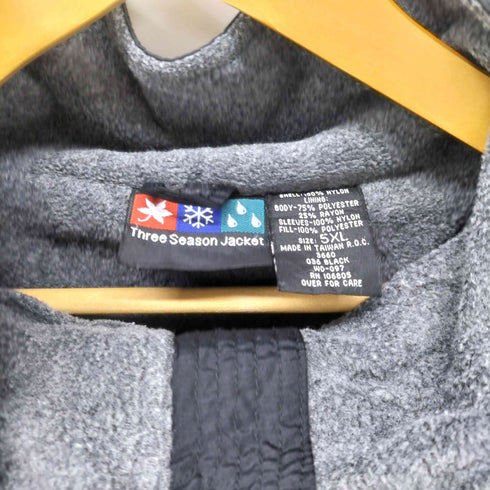 THREE SEASON JACKET ロゴ刺繍ジップアップジャケット ビックサイズ メンズ 5XL
