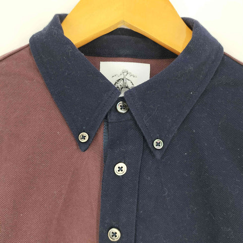 ブラックフリースバイブルックスブラザーズ BLACK FLEECE BY BROOKS BROTHERS パネル切替 鹿の子ポロシャツ メンズ BB1