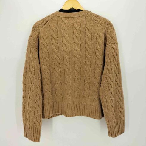 ポロラルフローレン POLO RALPH LAUREN ポニー刺繍 ウール カシミヤ ケーブル ニット カーディガン レディース import:M