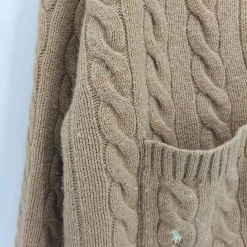 ポロラルフローレン POLO RALPH LAUREN ポニー刺繍 ウール カシミヤ ケーブル ニット カーディガン レディース import:M