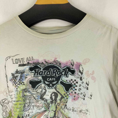 ハードロックカフェ Hard Rock Cafe スカルワッペン S/S グラフィックTシャツ メンズ import:L