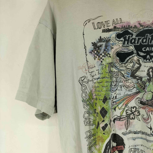 ハードロックカフェ Hard Rock Cafe スカルワッペン S/S グラフィックTシャツ メンズ import:L