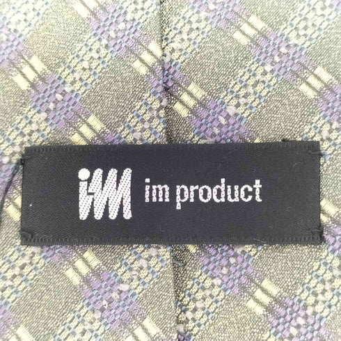 アイムプロダクトイッセイミヤケ im product ISSEY MIYAKE ランダムチェック シルクネクタイ メンズ