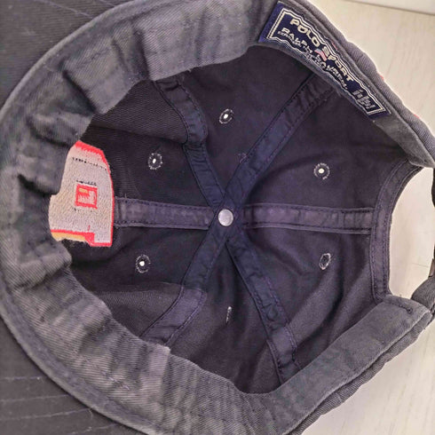 ポロスポーツラルフローレン POLO SPORT RALPH LAUREN USA製 Pロゴ 6パネルキャップ ブラック メンズ