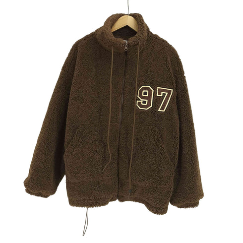 Apea ナンバリングワッペン ジップアップボアジャケット レディース