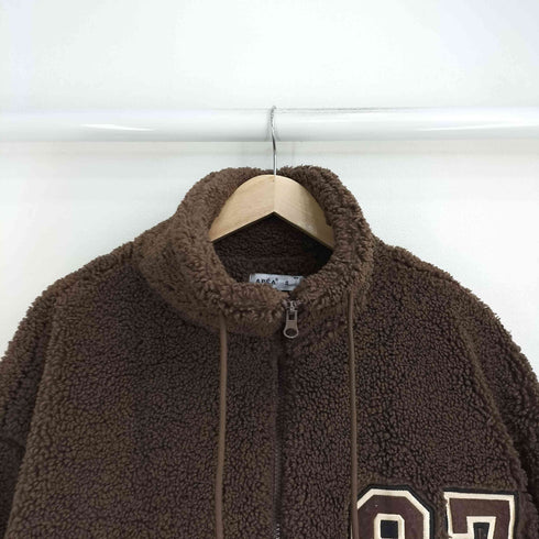 Apea ナンバリングワッペン ジップアップボアジャケット レディース