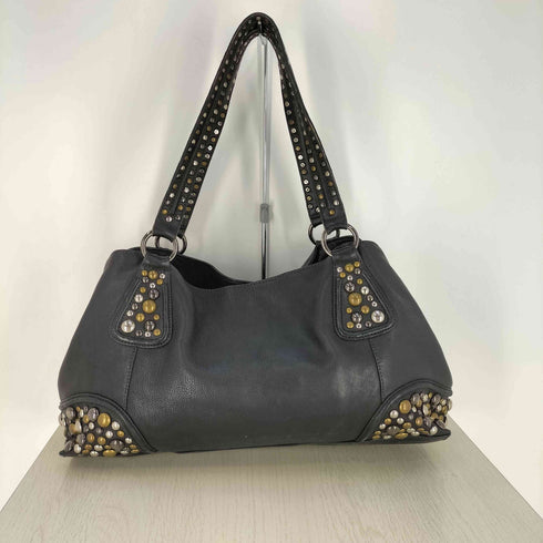 Y2K スタッズ レザー ハンドバッグ レディース