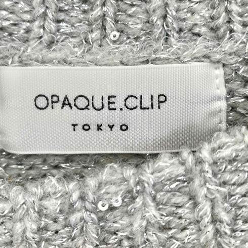 オペークドットクリップ OPAQUE.CLIP スパンコールラメ ミドルゲージニット レディース FREE