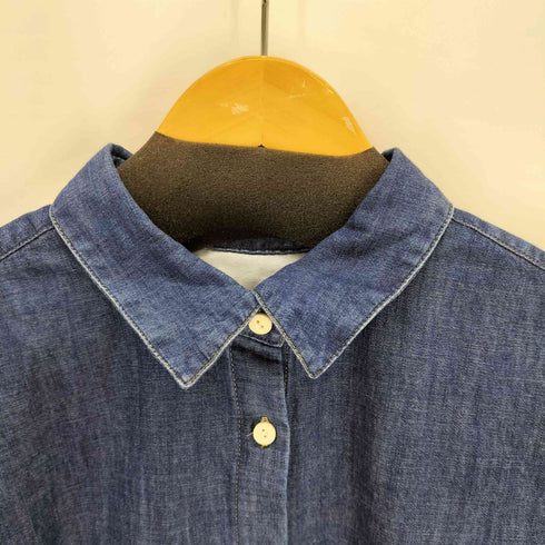 ムジルシリョウヒン 無印良品 洗いざらし デニム長袖シャツワンピース レディース JPN:L
