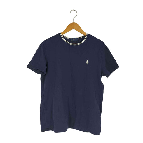 ポロラルフローレン POLO RALPH LAUREN ポニー刺繍 リブライン 鹿の子 クルーネックTシャツ レディース import:S
