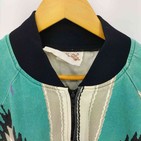 TEX TAN USA製 ネイティヴ柄 マルチカラー フルジップブルゾン メンズ import:L
