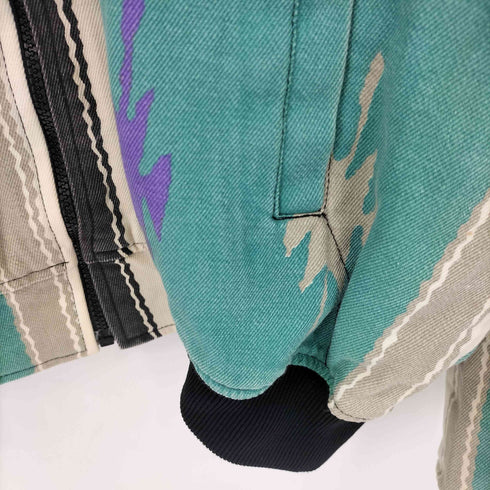 TEX TAN USA製 ネイティヴ柄 マルチカラー フルジップブルゾン メンズ import:L