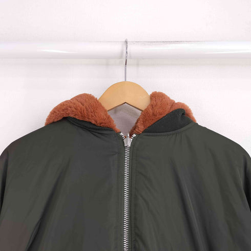 ザラ ZARA trf Collection ボア リバーシブル MA-1 ブルゾン レディース