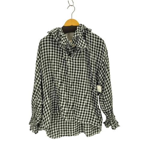 ニコアンド niko and... インディアイズビューティフル ギンガムフリルブラウス レディース FREE