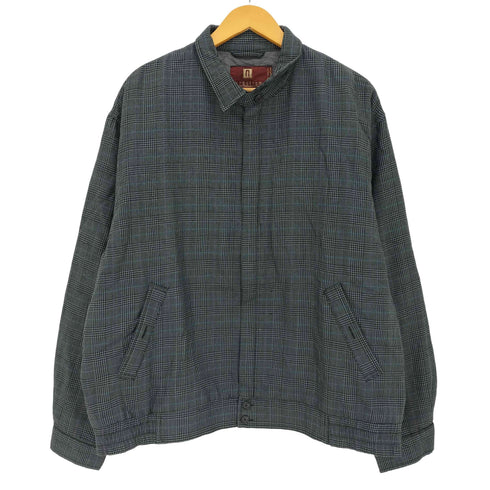 ノードストローム NORDSTROM 裏地キルティング 千鳥格子 比翼ジップ スイングトップ メンズ import:XL