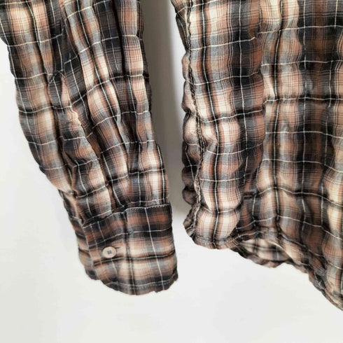 アダムエロペ Adam et Rope チェックレギュラーカラーL/S シャツ レディース JPN:38