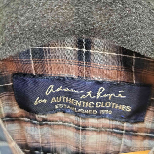 アダムエロペ Adam et Rope チェックレギュラーカラーL/S シャツ レディース JPN:38