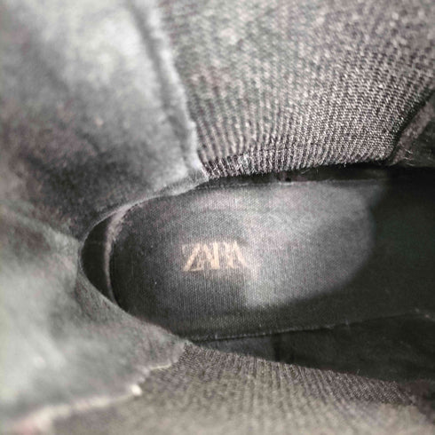 ザラ ZARA メタリックブロックヒールアンクルブーツ レディース 40