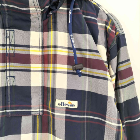 エレッセ ellesse MULTY ADVENTURE GEAR ロゴ刺繍 チェック アノラックパーカー スキーウェア メンズ XXS