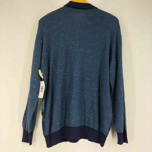 Tumelux フランス製 総柄 ハーフジップ ニットポロシャツ メンズ JPN:5