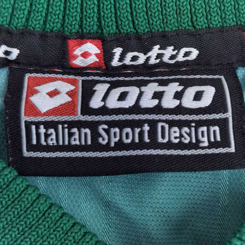 LOTTO 00s ストライプ ボックスロゴ刺繍 裾ドローコート ピステ メンズ import:M