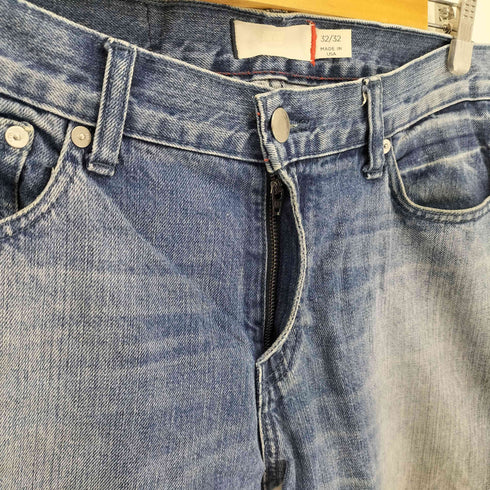 トミーヒルフィガー TOMMY HILFIGER USA製 レザーパッチ デニム パンツ メンズ US:32-33