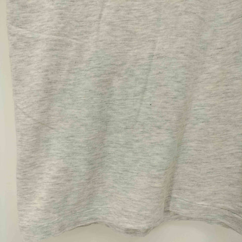 ヘインズ Hanes 90s USA製 BEEFY 袖裾シングルステッチ メッセージプリント 霜降り クルーネック半袖Tシャツ メンズ import:XL