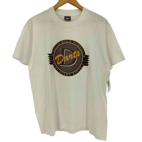 スクリーンスターズ SCREEN STARS 90s USA製 袖裾シングルステッチ DAVIS HIGH SCHOOL プリント クルーネック半袖Tシャツ メンズ import:XL