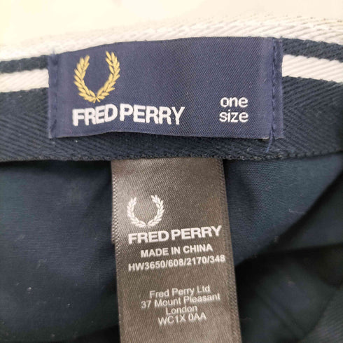 フレッドペリー FRED PERRY ロゴ刺繍 鹿の子キャップ メンズ ONE SIZE