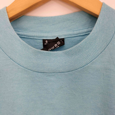 フルーツオブザルーム FRUIT OF THE LOOM 90s USA製 BEST 袖裾シングルステッチ OMERMANIACS プリント クルーネック半袖Tシャツ メンズ import:S
