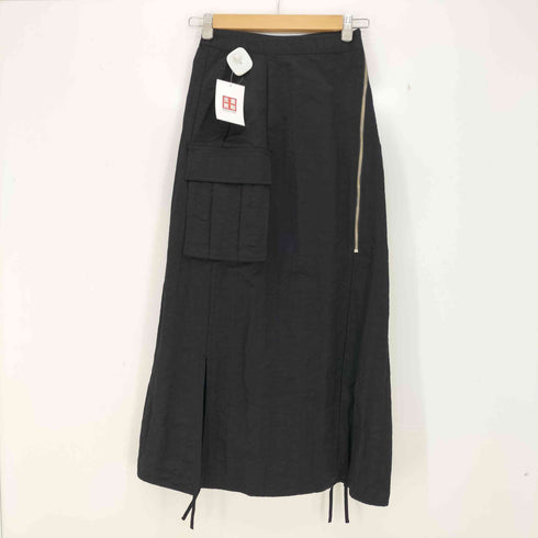 ムルーア MURUA 24aw シャイニーカーゴマキシスカート レディース JPN:1