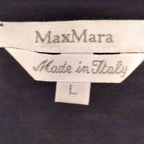 マックスマーラ MAX MARA イタリア製 白タグ ウールカシミヤ混 Uネックカットソー レディース import:L